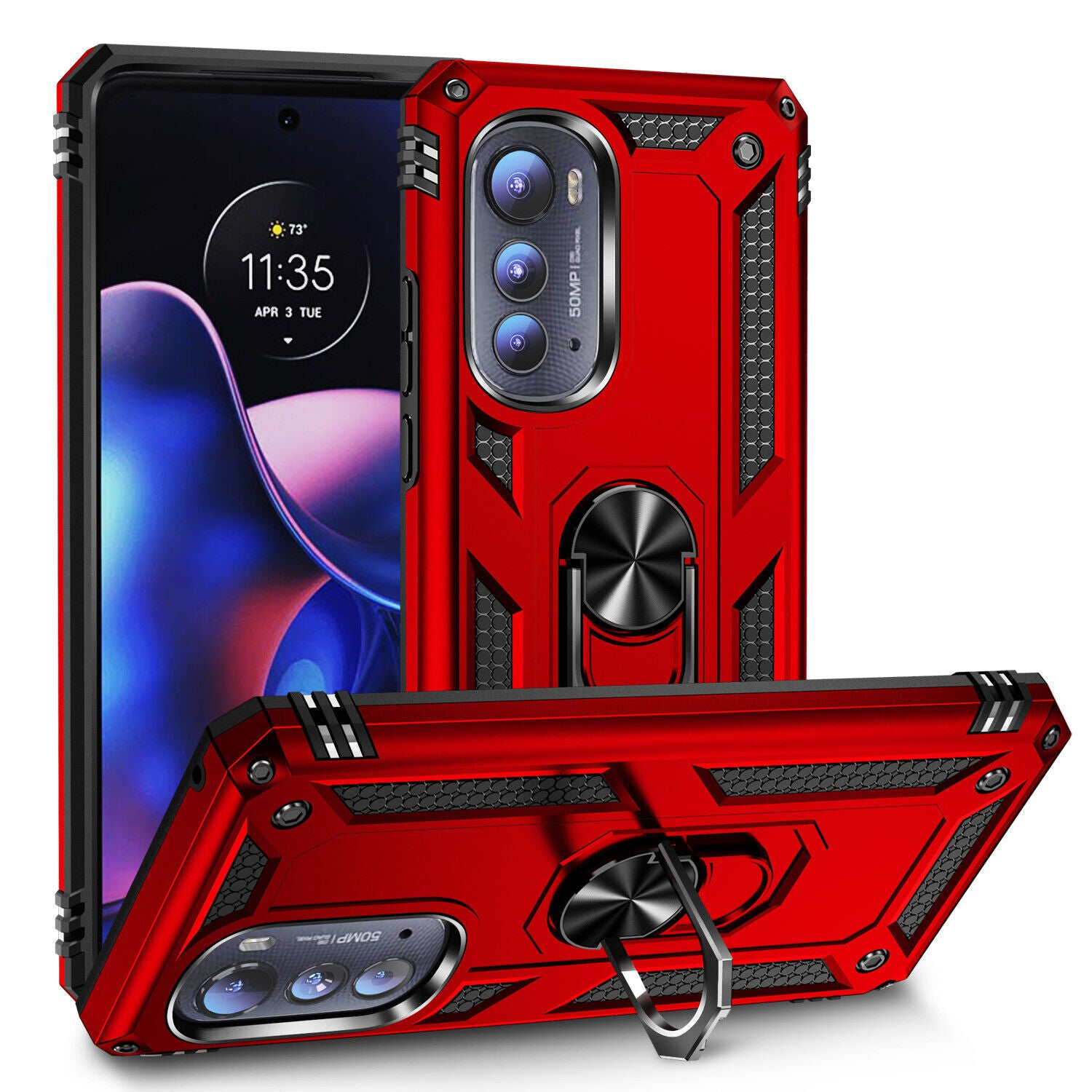 Étui à anneau hybride pour Motorola Moto Edge (2022) Étui à anneau hybride pour Motorola Moto Edge (2022)